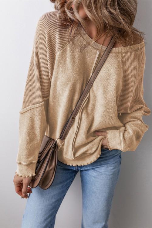 WASHED SWEATSHIRT - Beige