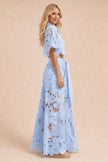 Crochet Pant Set Blue