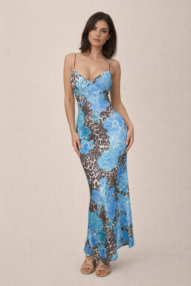 Blue Leopard Dress