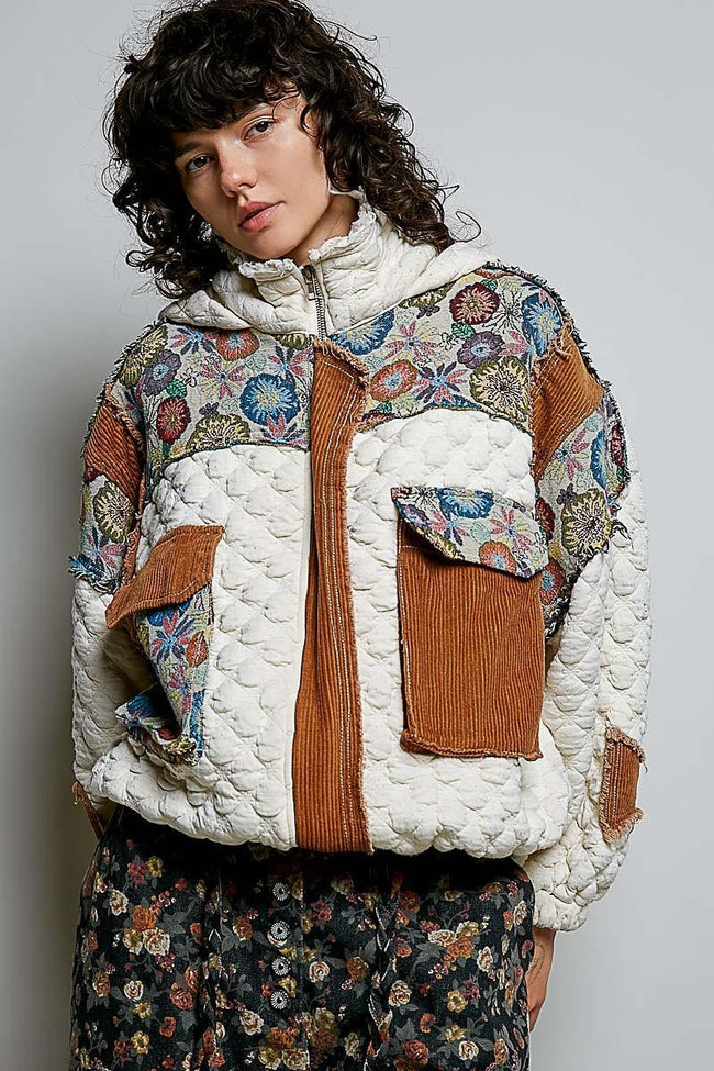 Contrast Quilted Jacket