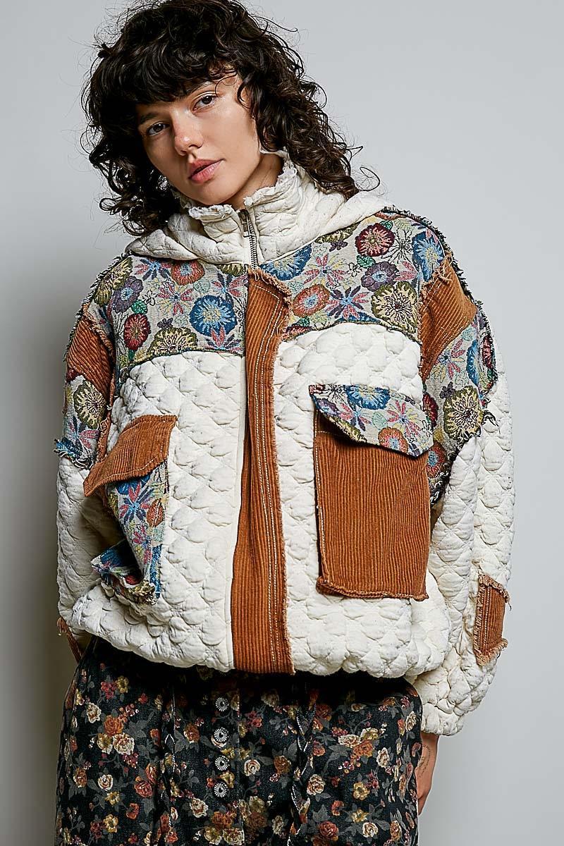 Contrast Quilted Jacket