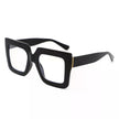 Oversized Square Blue Light Blocking Sunglasses-BLACK
