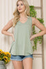V-neck Sleeveless Top With Side Lace Detail