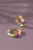 Premium Brass Hoop With Seed Bead-Multi Color