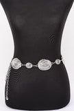 Spiral Shell Charm Chain Waist Belt -SILVER