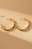 Multi Color Gem Stone Hoops