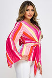 RED/PINK Multi Print Long Sleeve Top