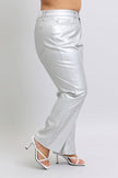 Hw Tummy Control Silver Faux Leather Straight