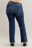 Flare Destroy Fray Hem Jeans
